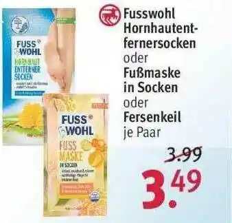 Rossmann Fusswohl Hornhautentfernersocken Oder Fußmaske In Socken Oder Fersenkeil Angebot