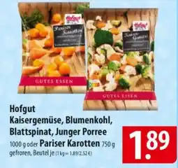 Famila Nord Ost Hofgut Kaisergemüse, Blumenkohl, Blattspinat, Junger Porree Angebot