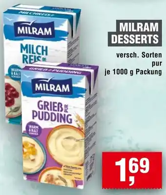 Handelshof Milram desserts Angebot