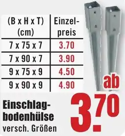 B1 Discount Baumarkt Einschlagbodenhülse Angebot