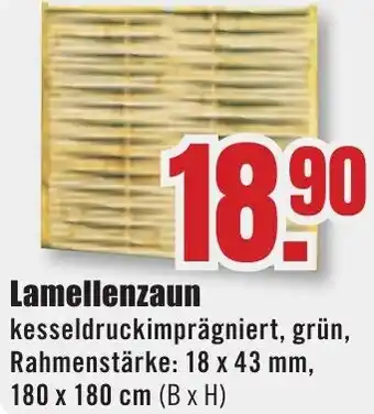 B1 Discount Baumarkt Lamellenzaun Angebot