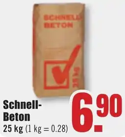 B1 Discount Baumarkt Schnell Beton Angebot