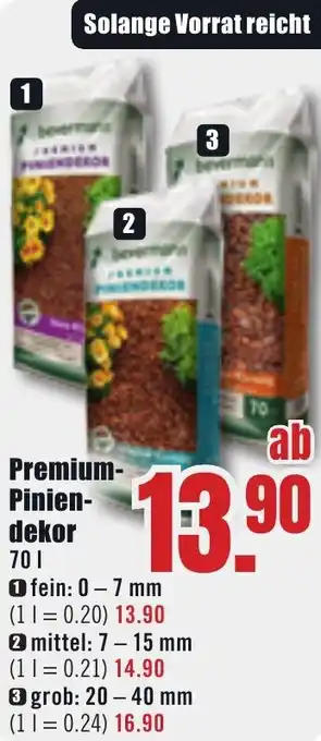 B1 Discount Baumarkt Premium Piniendekor Angebot