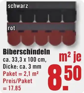 B1 Discount Baumarkt Biberschindeln Angebot