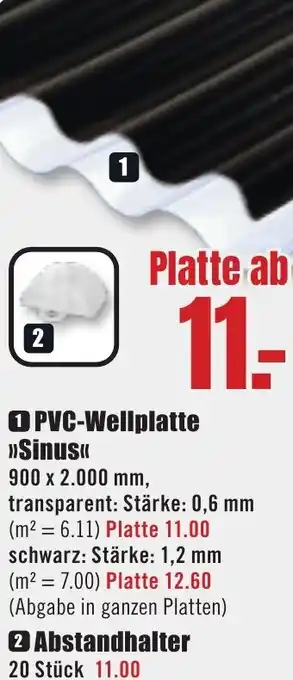 B1 Discount Baumarkt PVC-Wellplatte Sinus Angebot