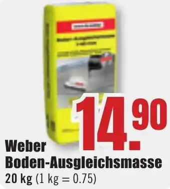 B1 Discount Baumarkt Weber Boden-Ausgleichsmasse Angebot