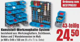 B1 Discount Baumarkt Kunststoff-Werkzeughalte-System Angebot