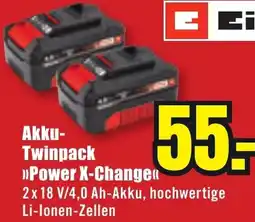 B1 Discount Baumarkt Einhell Akku Twinpack Power X-Change Angebot