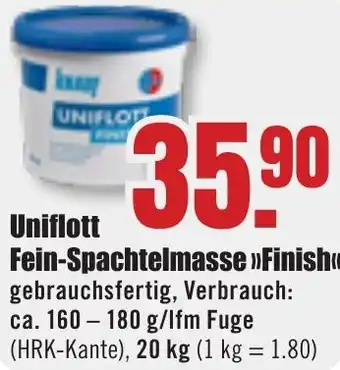 B1 Discount Baumarkt Knauf Uniflott Fein-Spachtelmasse Finish Angebot