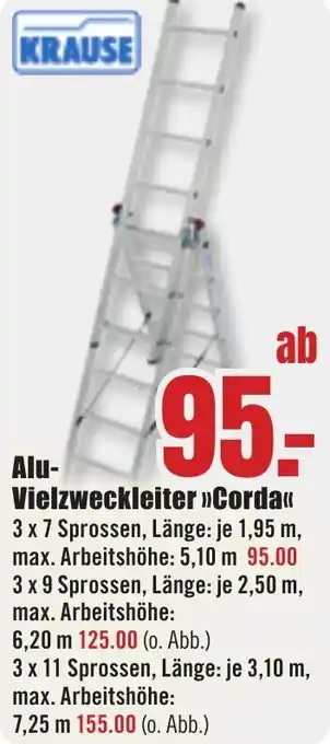 B1 Discount Baumarkt KRAUSE Alu Vielzweckleiter Corda Angebot