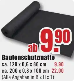 B1 Discount Baumarkt Bautenschutzmatte Angebot