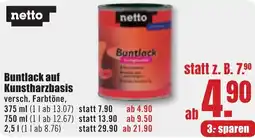 B1 Discount Baumarkt Netto Buntlack auf Kunstharzbasis Angebot