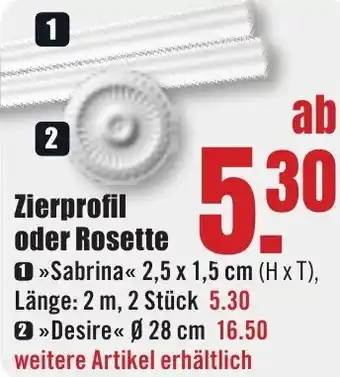 B1 Discount Baumarkt Zierprofil oder Rosette Angebot