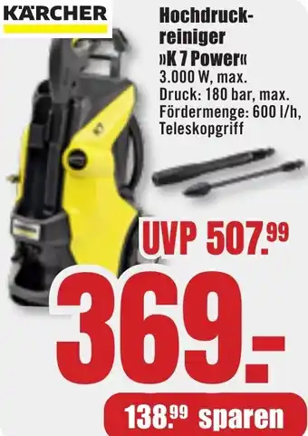 B1 Discount Baumarkt KARCHER Hochdruckreiniger K7 Power Angebot