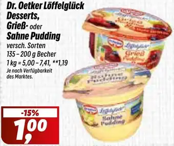 Simmel Dr. Oetker Löffelglück Desserts, Grieß-oder Sahne Pudding Angebot