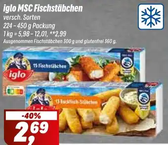 Simmel iglo MSC Fischstäbchen Angebot