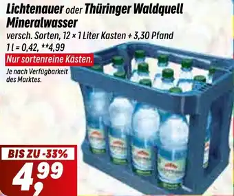 Simmel Lichtenauer oder Thüringer Waldquell Mineralwasser Angebot