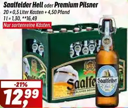 Simmel Saalfelder Hell oder Premium Pilsner Angebot