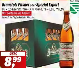 Simmel Braustolz Pilsner oder Spezial Export Angebot