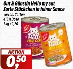 Simmel Gut & Günstig Hello my cat Zarte Stückchen in feiner Sauce Angebot