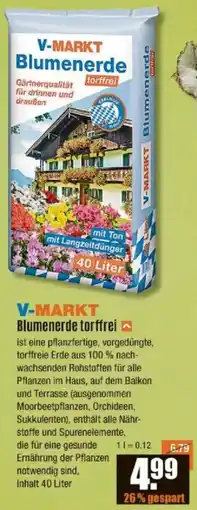 V Baumarkt V-MARKT Blumenerde torffrei Angebot