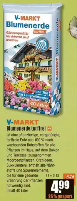 V Baumarkt V-MARKT Blumenerde torffrei Angebot