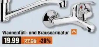 V Baumarkt Wannenfüll- und Brausearmatur Angebot