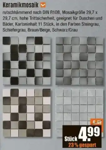 V Baumarkt Keramikmosaik Angebot