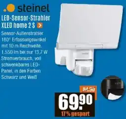 V Baumarkt Steinel LED-Sensor-Strahler XLED home 2 S Angebot