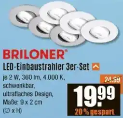 V Baumarkt BRILONER LED-Einbaustrahler 3er-Set Angebot