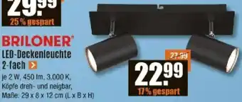 V Baumarkt BRILONER LED-Deckenleuchte 2-fach Angebot