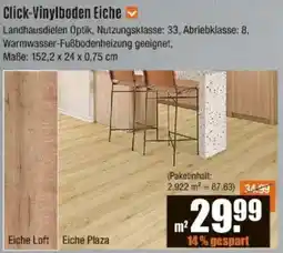 V Baumarkt Click-Vinylboden Eiche Angebot