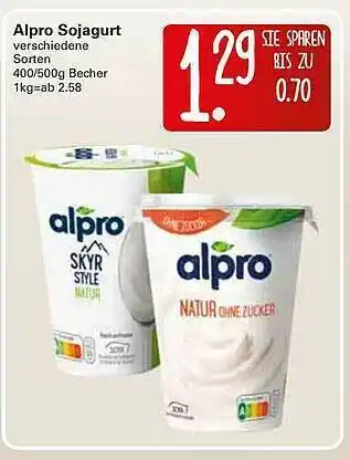 WEZ Alpro Sojagurt Angebot