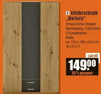 V Baumarkt Kleiderschrank „Marburg" Angebot