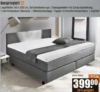 V Baumarkt Boxspringbett Angebot