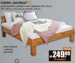 V Baumarkt Futonbett ,,Eiche Massiv" Angebot