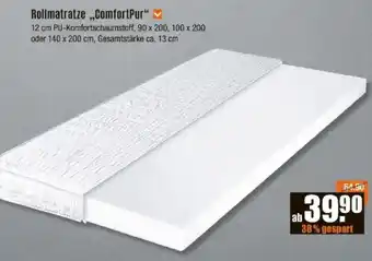 V Baumarkt Rollmatratze ,,ComfortPur" Angebot