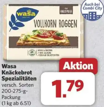 Combi Wasa Knäckebrot Spezialitäten Angebot