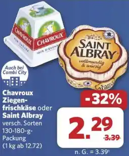 Combi Chavroux Ziegenfrischkäse oder Saint Albray Angebot