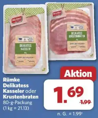 Combi Rümke Delikatess Kasseler oder Krustenbraten Angebot