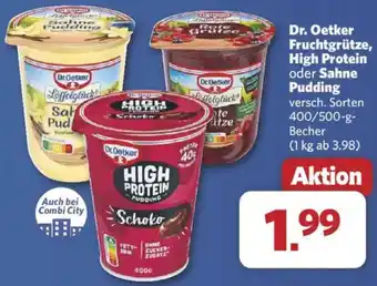 Combi Dr. Oetker Fruchtgrütze, High Protein oder Sahne Pudding Angebot