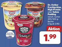 Combi Dr. Oetker Fruchtgrütze, High Protein oder Sahne Pudding Angebot