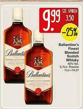 WEZ Ballantine's Finest Blended Scotch Whisky Angebot