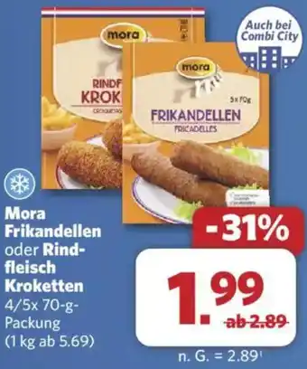 Combi Mora Frikandellen oder Rindfleisch Kroketten Angebot