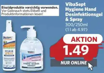 Combi VibaSept Hygiene Hand Desinfektionsgel & Spray Angebot