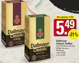 WEZ Dallmayr Classic Kaffee Angebot