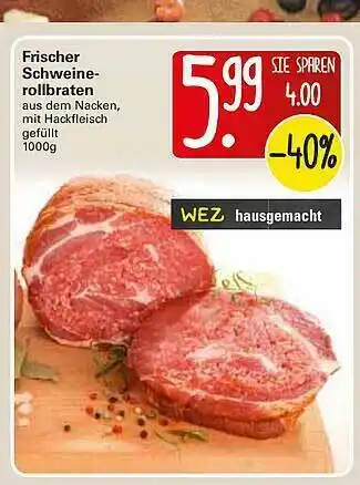 WEZ Frischer Schweinerollbraten Angebot