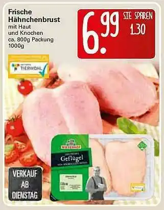 WEZ Frische Hähnchenbrust Angebot