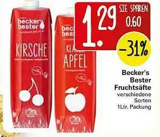 WEZ Beckers Bester Fruchtsäfte Angebot