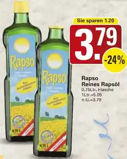 WEZ Rapso Reines Rapsöl Angebot